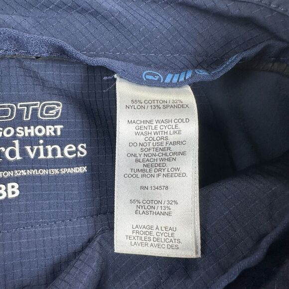 Vineyard Vines OTG Stretch Performance Outdoor Golf Shorts Mens 48B Navy Blue - Picture 11 of 11